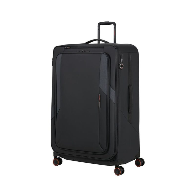 מזוודת Samsonite Glazed 84 ענקית רכה מתרחבת בצבע שחור